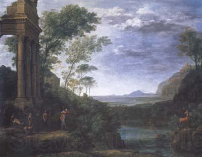 Claude Lorrain Landscape with Ascanius Shooting the Stag (mk17) Norge oil painting art